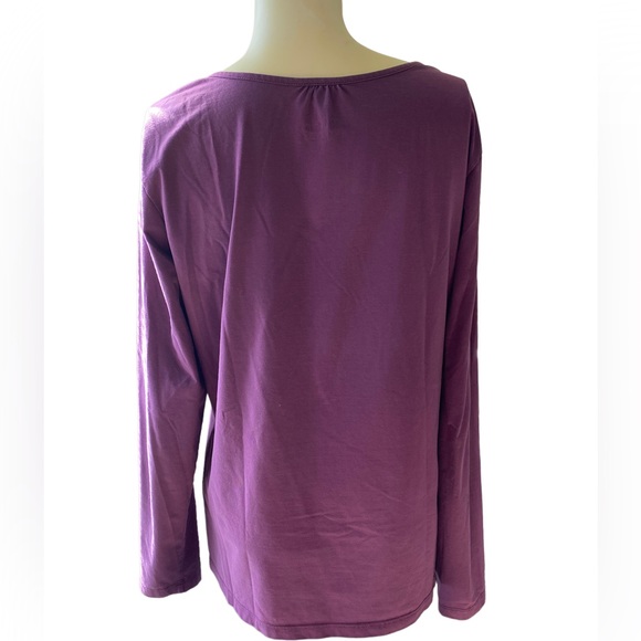 L.L.Bean Set of 2 Long Sleeve Pima Cotton Top size L - Picture 5 of 8